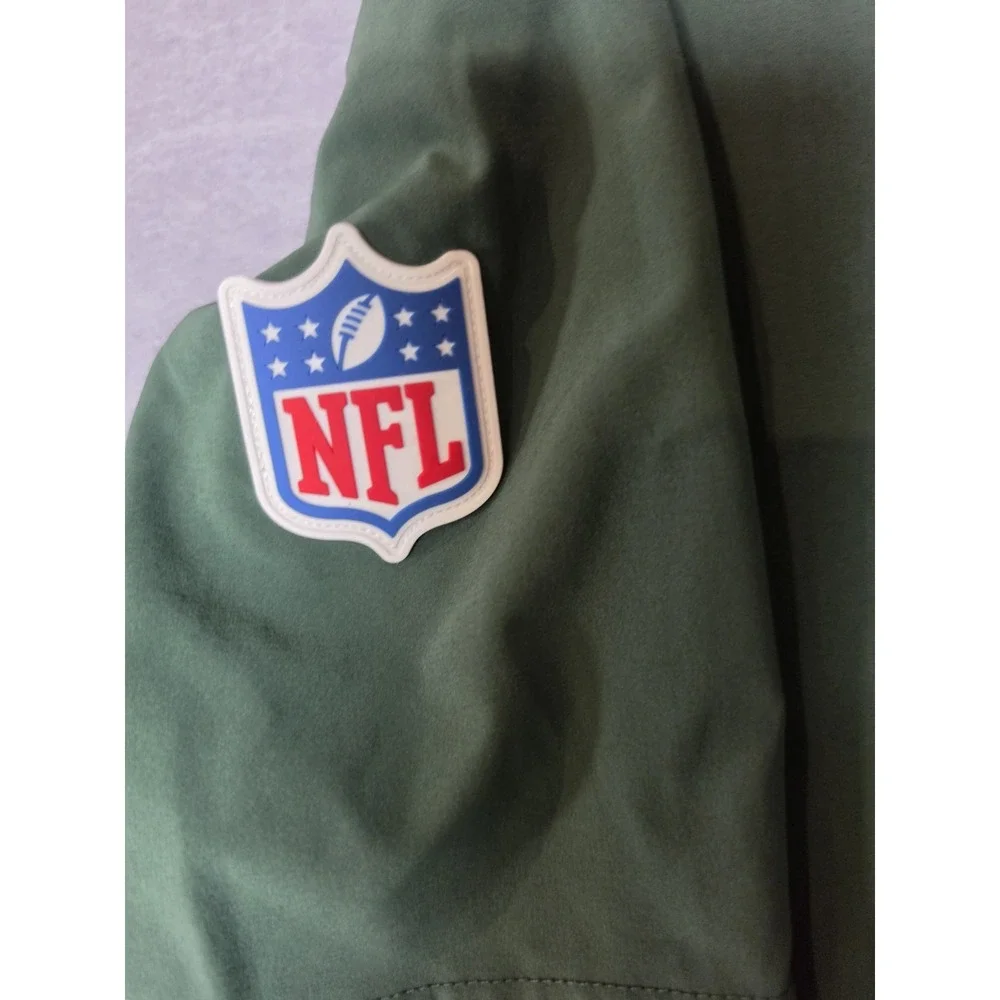 Green Bay Packers Nike Green Sideline Coach Men Short Sleeve Hoodie Jacket Sz XL